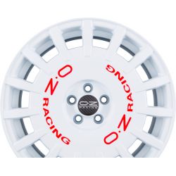 RALLY RACING Race White + Red Lettering