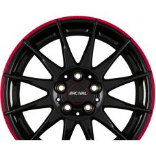 RONAL R54 MCR Jetblack-Red Rim R17 W7 PCD4x100 ET35 DIA68