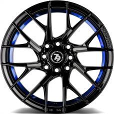 seventy9 SCF-G BGBIL - Black glossy blue inner lip R15 W7 PCD4x100/114.3 ET35 DIA67.1