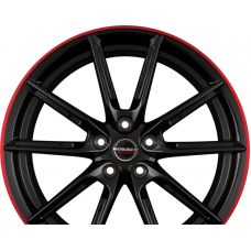 BORBET LX Black Glossy Rim Red R18 W8 PCD5x112 ET44 DIA57.1