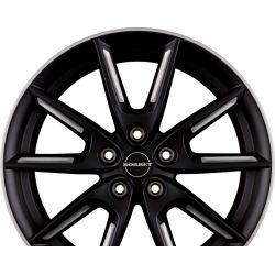 LX Black Matt Silver Spoke Rim