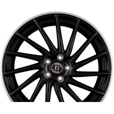 DIEWE WHEELS BRIOSA NERO S MACHINED LIP - Schwarz Glanz Hornpoliert R18 W8 PCD5x115 ET48 DIA70.1