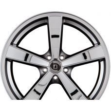 DIEWE WHEELS TRINA PLATININOX - Platin Matt mit Edelstahlinlays R18 W8 PCD5x114.3 ET45 DIA76
