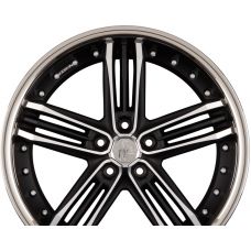 KESKIN KT11 Heaven Matt Black Front Polish Steel Lip (MBFS) R20 W9.5 PCD5x112 ET45 DIA66.6