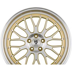LV1 Gold glanzend mit polierter Front + Aussenbett GO5
