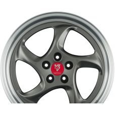 MB-DESIGN TURBO Grau Glanzend Lackiert Aussenbett Poliert R19 W8.5 PCD5x100 ET30 DIA67.1