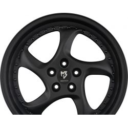 TURBO S Schwarz Stumpfmatt Gepulvert