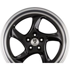 MB-DESIGN TURBO Schwarz Glanzend Lackiert Aussenbett Poliert R19 W9 PCD5x114.3 ET42 DIA75