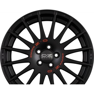 Диски OZ SUPERTURISMO GT Matt Black + Red Lettering R18 W8 PCD5x108 ET40 DIA75