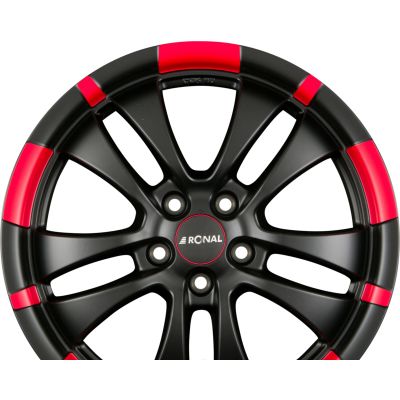 Диски RONAL R59 Jetblack-Matt-Red Rim R16 W7 PCD5x114.3 ET40 DIA82