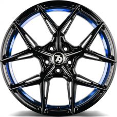 seventy9 SCF-B BGBIL - Black glossy blue inner lip R19 W8.5 PCD5x112 ET35 DIA66.6