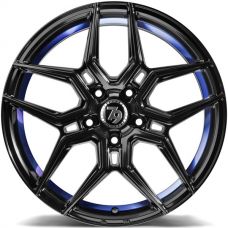 seventy9 SV-B BGBIL - Black glossy blue inner lip R20 W10 PCD5x120 ET40 DIA74.1