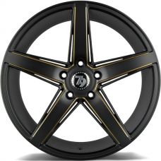 seventy9 SV-N BGGR - black matt milled gold R18 W8 PCD5x112 ET35 DIA66.6