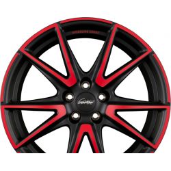 SL6 VETTORE MCR - Jetblack-Matt-Red Spoke