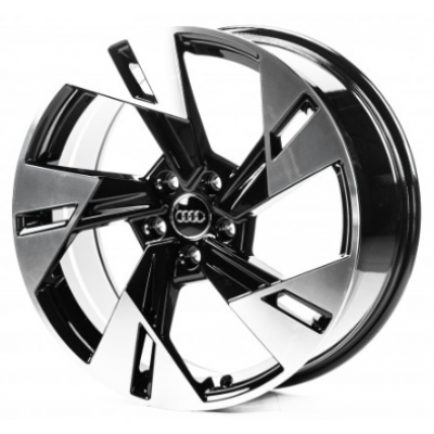 Audi (A19046) gloss black machined face