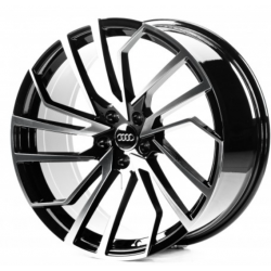 Audi (A19816) gloss black machined face