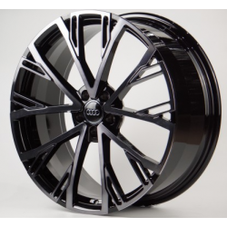 Audi (A2110264) gloss black dark machined face