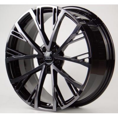 Audi (A2110264) gloss black dark machined face