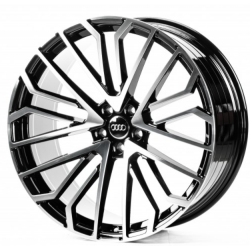 Audi (A22434) gloss black machined face