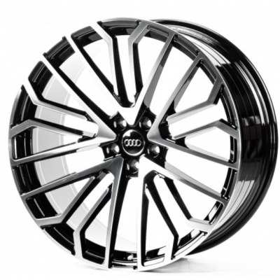 Audi (A22434) gloss black machined face