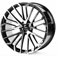 Replica Audi (A3386) 10x23 5x112 ET20 DIA66,6 (black machined face)
