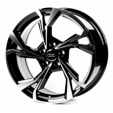Replica Audi (A5534) 8x19 5x112 ET44 DIA66,6 (gloss black machined face)