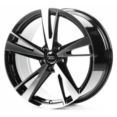 Audi (A5553) gloss black machined face