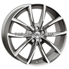 Autec Astana 9x21 5x112 ET22 DIA66,6 (titan silver polished)