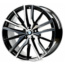Replica BMW (B021-022) 9,5x22 5x112 ET37 DIA66,6 (black machined face)