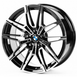 BMW (B1677) gloss black machined face