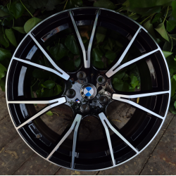 BMW (B2111) gloss black machined face