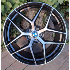 Replica BMW (B258) 9x20 5x112 ET30 DIA66,6 (gloss black machined face)