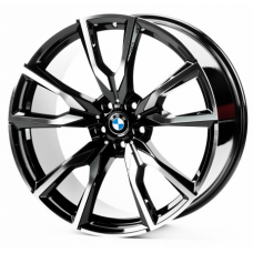Replica BMW (B5508) 10x21 5x112 ET37 DIA66,6 (black machined face)