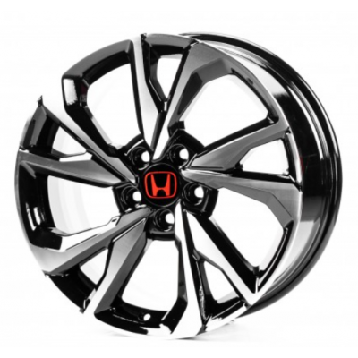 Honda (H18366) gloss black machined face