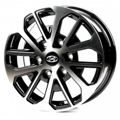 Hyundai (HND6128) gloss black machined face