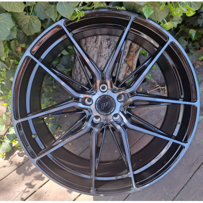 JR44 black machined tinted face