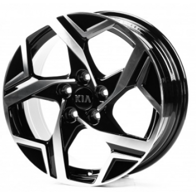 Kia (KI17007) gloss black machined face