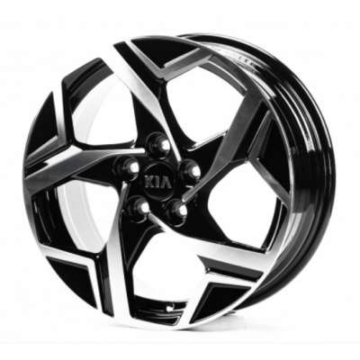 Kia (KI18007) gloss black machined face