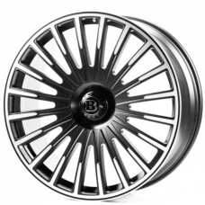 Replica Forged Land Rover (LR4) 9,5x23 5x120 ET42,5 DIA72,45 (satin black machined face)