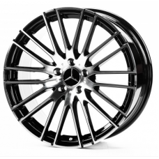 Replica Mercedes (MR143) 9,5x19 5x112 ET45 DIA66,6 (gloss black machined face)