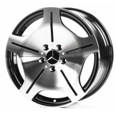Replica Mercedes (MR5016) 8x17 5x112 ET45 DIA66,6 (gloss black machined face)