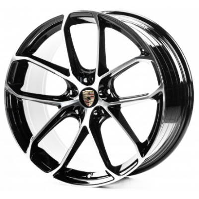 Porsche (PR20395) gloss black machined face