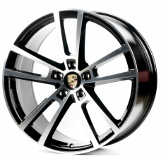 Replica Porsche (PR3081) 10x22 5x130 ET48 DIA71,6 (black machined face)