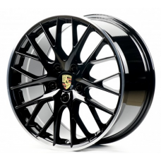 Replica Porsche (PR3083) 11,5x20 5x130 ET69 DIA71,6 (gloss black machined lip)