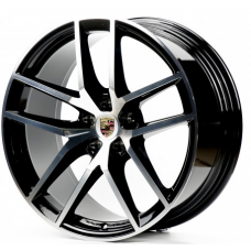 Replica Porsche (PR590) 9x20 5x112 ET26 DIA66,6 (gloss black machined face)