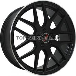 Mercedes (MR524) satin black machined face