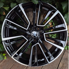 Replica Skoda (SK0361) 8x19 5x112 ET43 DIA57,1 (gloss black machined face)