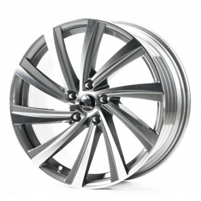 Диски Replica Skoda (SK1151) 8x19 5x112 ET45 DIA57,1 (gun metal machined face)
