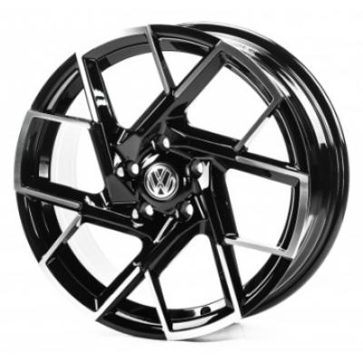 Volkswagen (VV17967) gloss black machined face