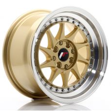 JAPAN RACING JR26 Gold Machined Lip R15 W8 PCD4x100/108 ET25 DIA67.1 JAPAN RACING JR26 Gold Machined Lip R15 W8 PCD4x100/108 ET25 DIA67.1